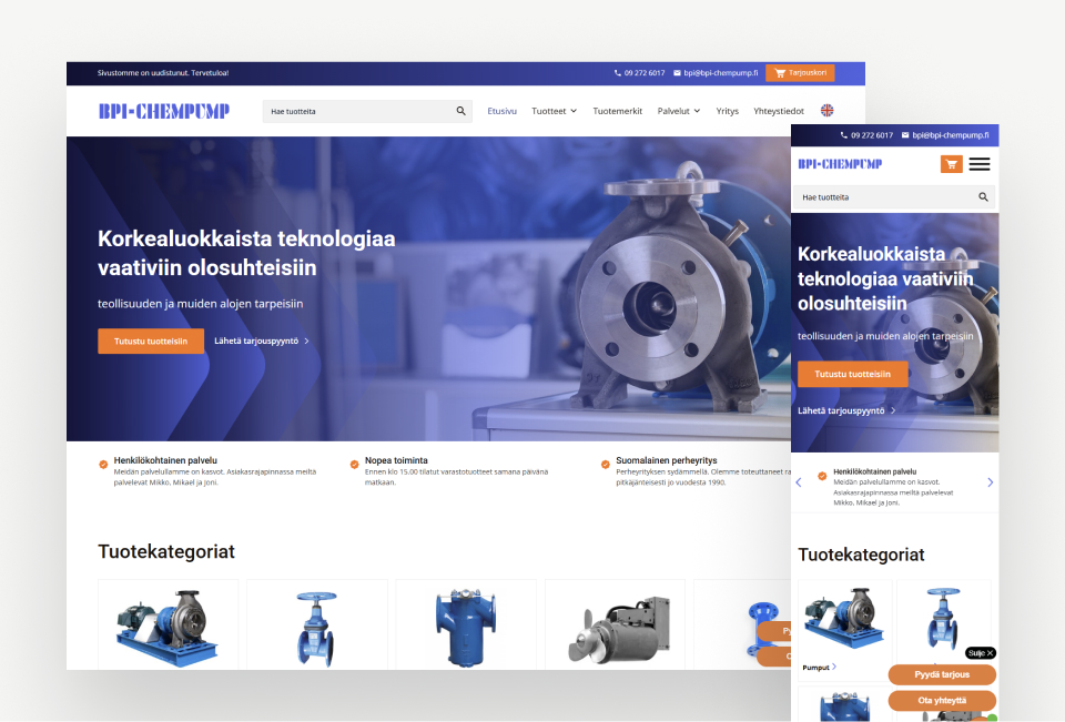 BPI-Chempump nettiasivut