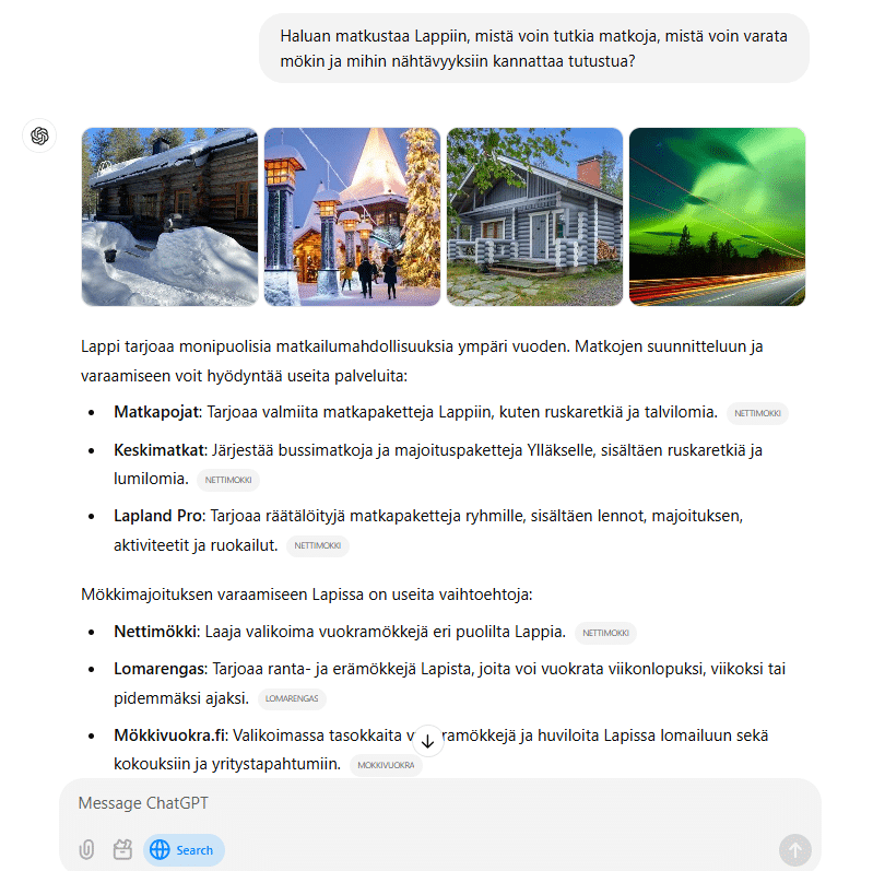 ChatGPT Search haku